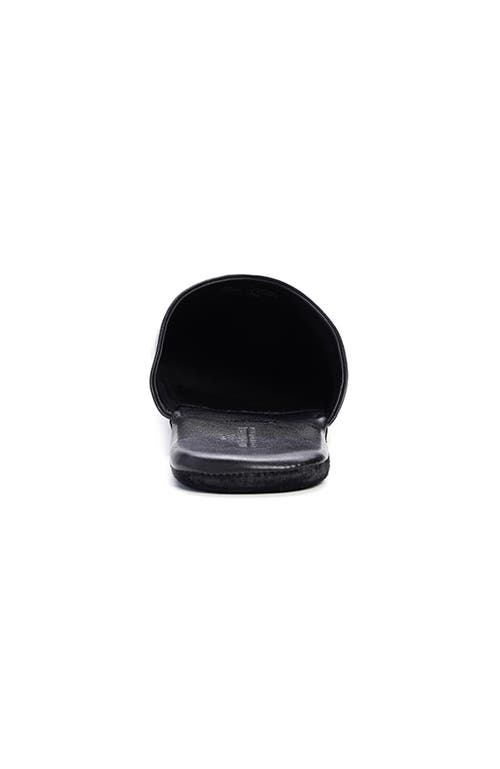 Anthony Veer Clark House Mens R Leather Slide Slippers In Black