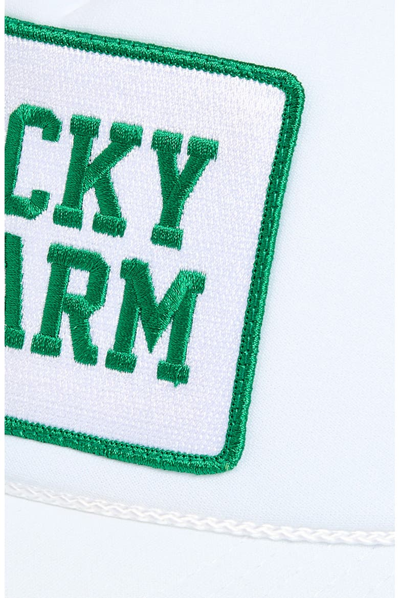 Lucky Charm Trucker Hat, Alternate, color, WHITE