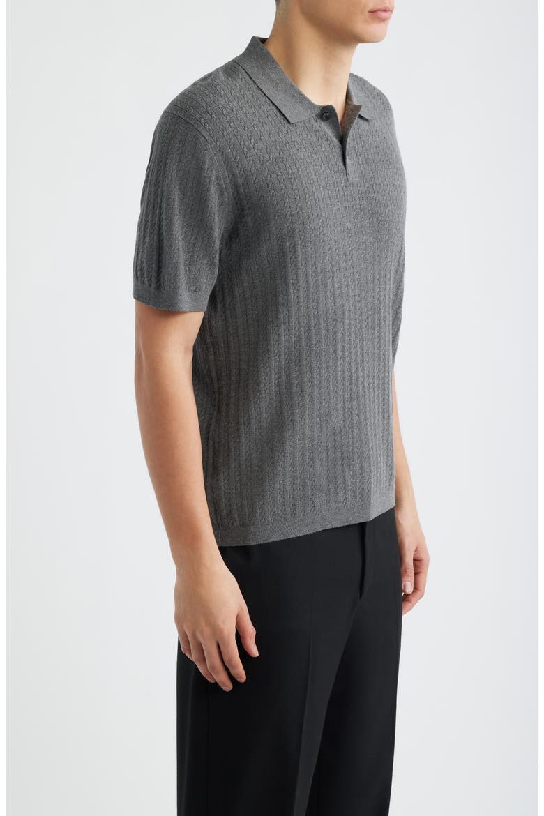 Cable Knit in Light Bilen Polo, Alternate, color, MEDIUM GREY