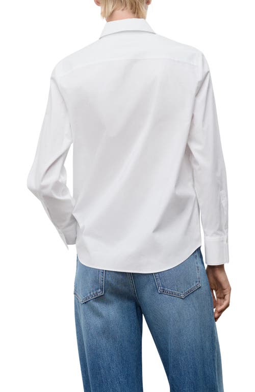 Mango Regular Fit Woven Shirt In White