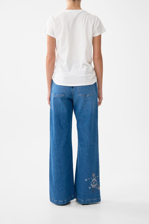 Camilla Slim Fit Round Neck T-shirt In White