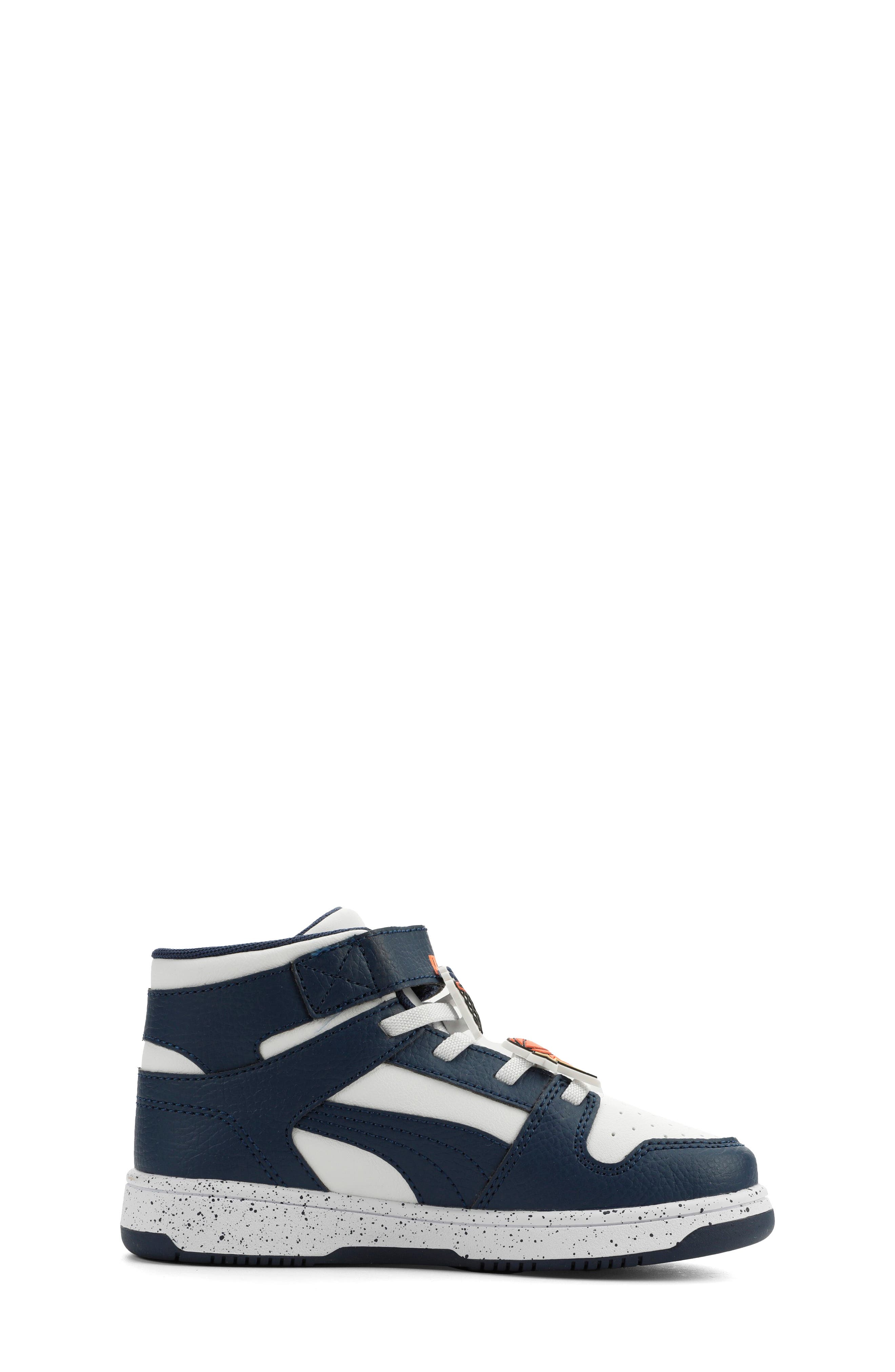 Kids' Rebound Layup Jelly Beads High Top Sneaker, Alternate, color, PUMA WHITE/ PERSIAN BLUE