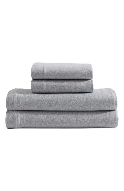 Calvin Klein Mélange Cotton Blend Jersey Sheet Set in Blue at Nordstrom, Size King