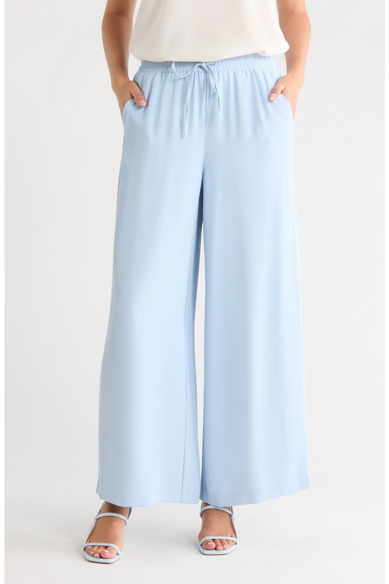 Wide Leg Pull-On Pants, Main, color, BLUE AURA