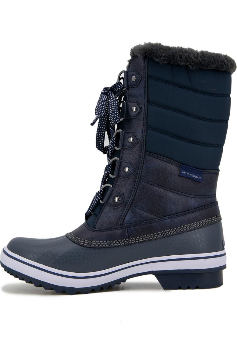 JBU Siberia Waterproof Faux Fur Lined Boot, Alternate, color, Navy