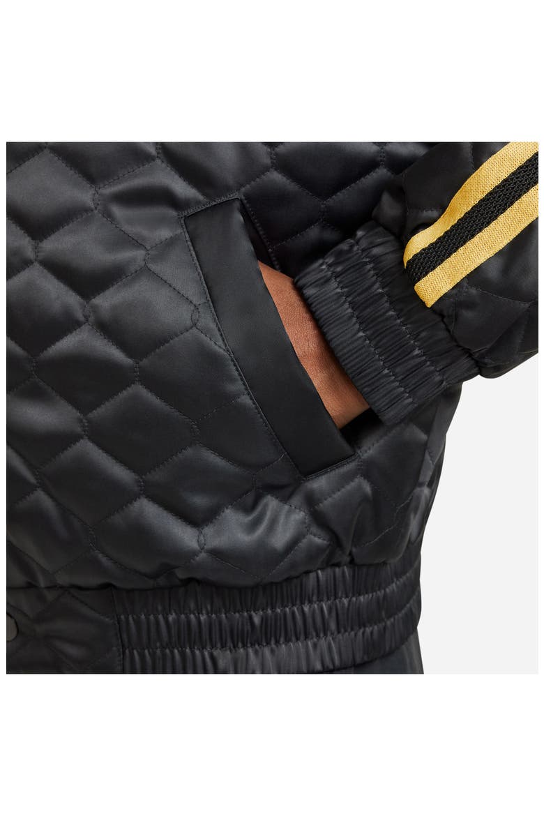 Kids' Culture Of Basketball Repel Quilted Bomber Jacket, Alternate, color, 010 BLACK/BLACK/INFINITE GOLD
