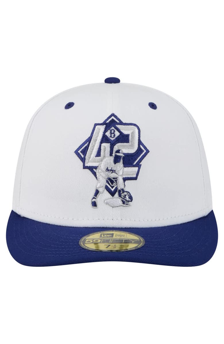 New Era Men's New Era Jackie Robinson White Brooklyn Dodgers 59FIFTY Fitted Hat, Alternate, color,