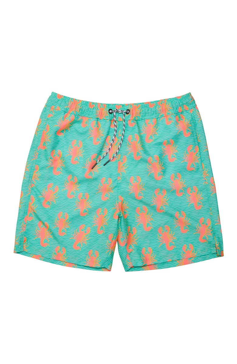 Snapper Rock Printed Swim Shorts, Main, color, Ocean Clawed