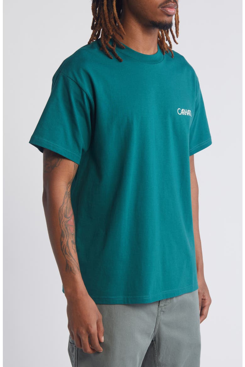 Soil Logo Graphic T-Shirt, Alternate, color, TEAL