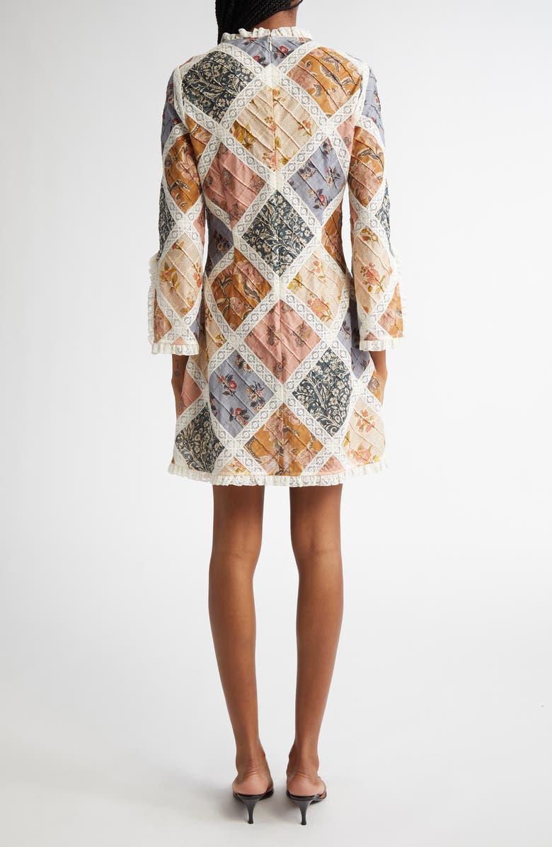 Tallow Patchwork Cotton Minidress