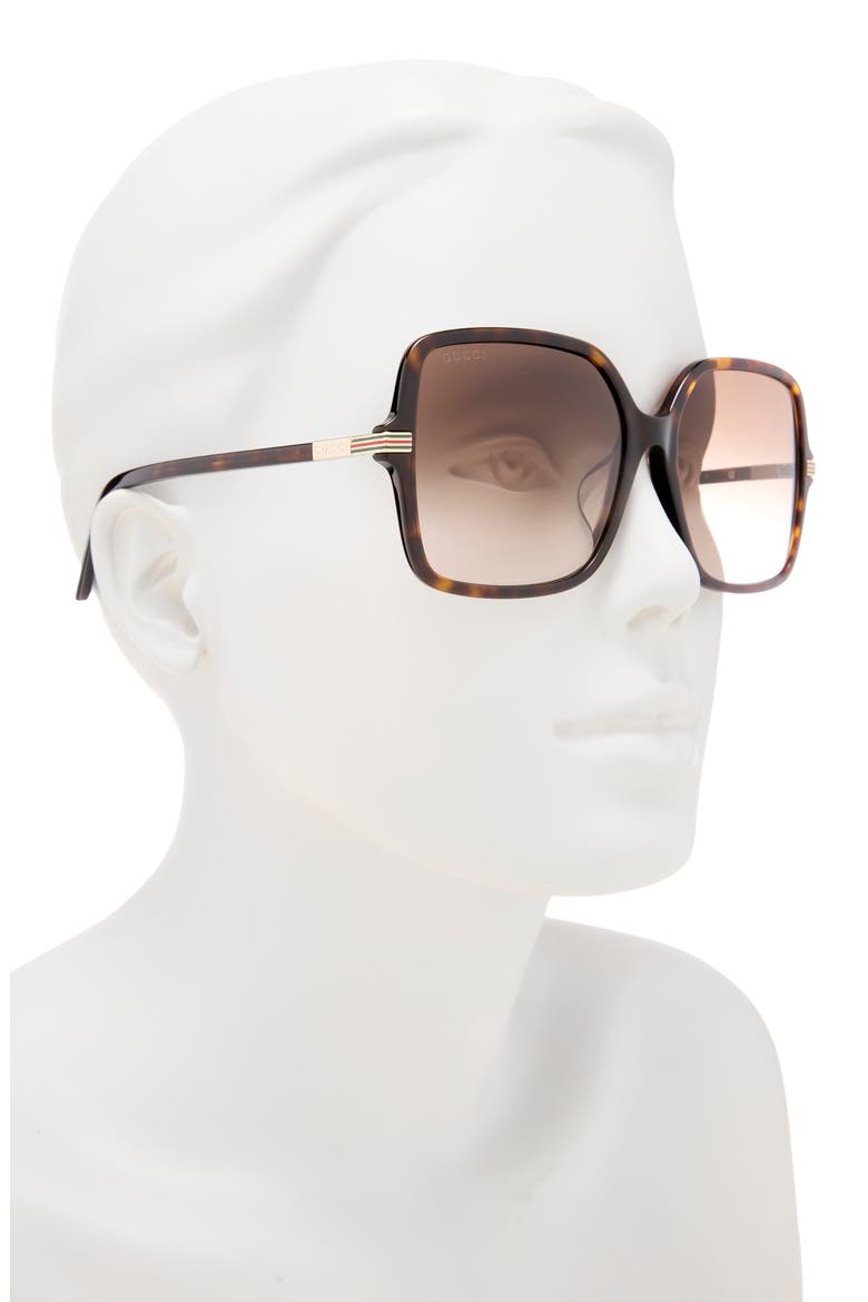 59mm Square Sunglasses, Alternate, color, HAVANA HAVANA BROWN