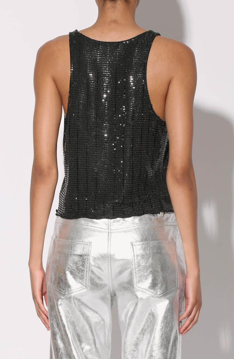 Walter Baker Emma Sequined Shell, Alternate, color, Black