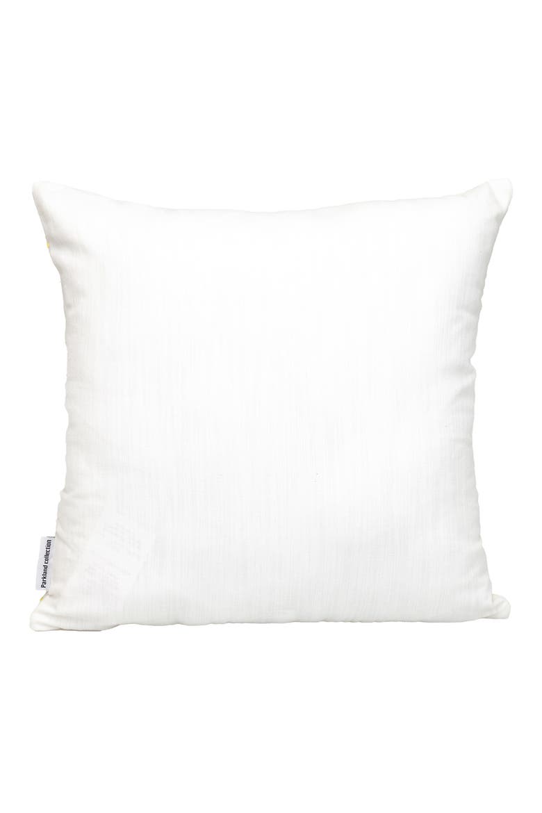 Geometric Embroidered Cotton Pillow, Alternate, color, YELLOW