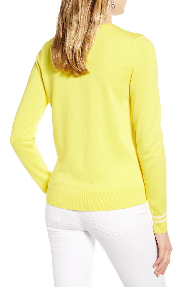Crewneck Cotton Blend Sweater, Alternate, color, YELLOW MEADOW