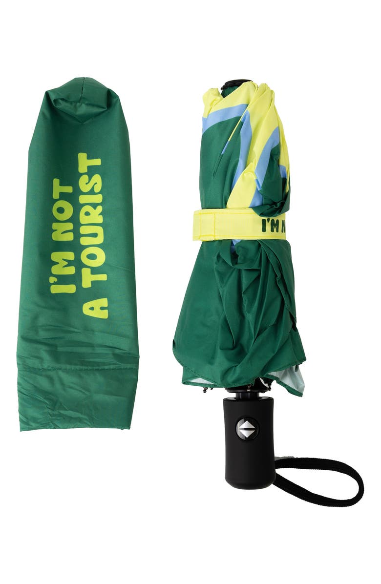 Fisura Not a Tourist Automatic Folding Compact Umbrella, Alternate, color, 