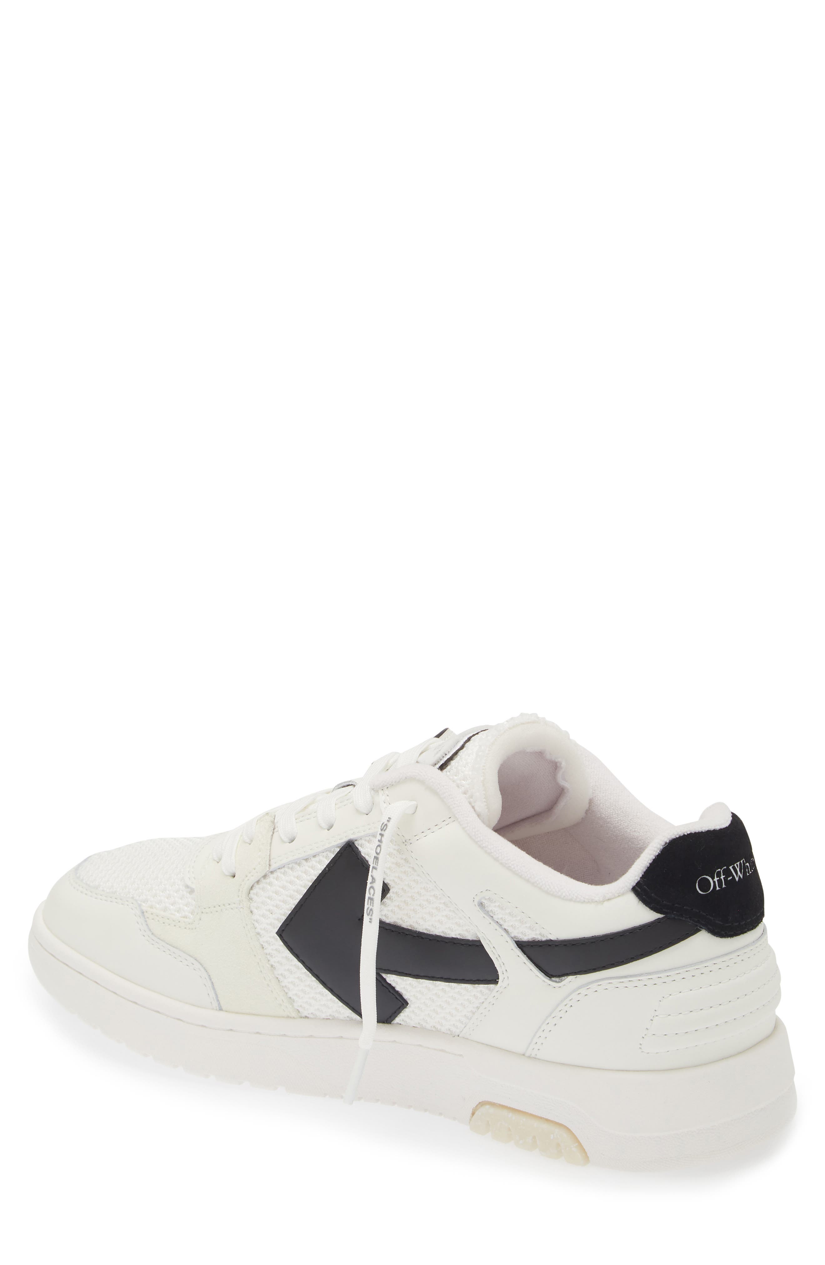 Off-White Slim Out of Office Low Top Sneaker, Alternate, color, White - Black
