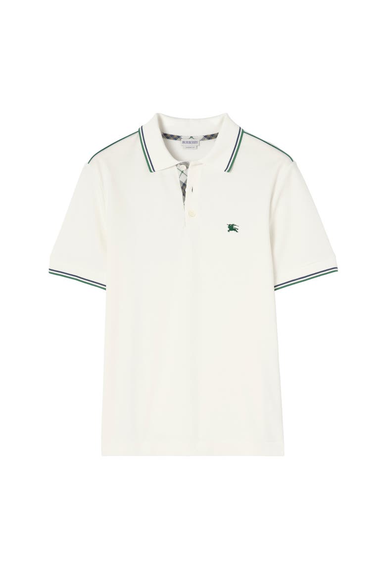 Cotton Blend Tennis Polo Shirt, Main, color, Chalk white