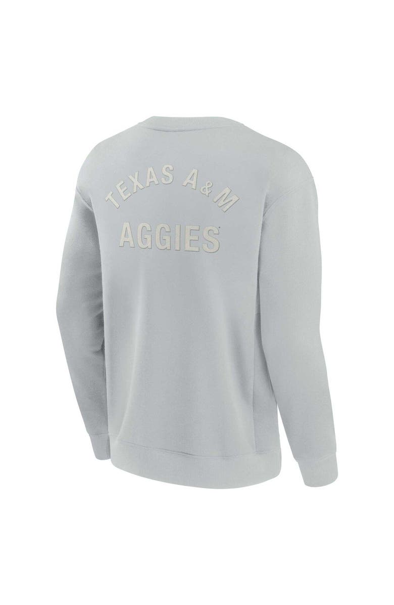 Fanatics Signature Unisex Fanatics Signature Gray Texas A&M Aggies Super Soft Pullover Crew Sweatshirt, Alternate, color, Gray