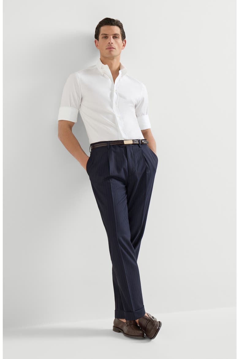 Leisure fit trousers with pleats, Alternate, color, Navy Blue