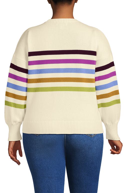 Lands' End Drifter Jersey Crewneck Sweater In Multi