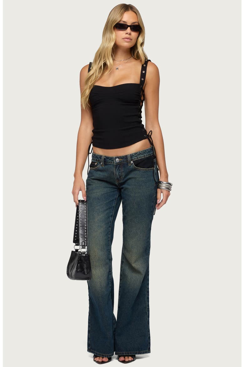Tatem Lacey Low Rise Flare Jeans, Alternate, color, BLUE-VINTAGE-WASHED