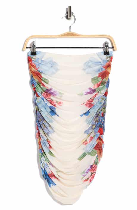 Alice + Olivia Kennah Ruched Midi Skirt