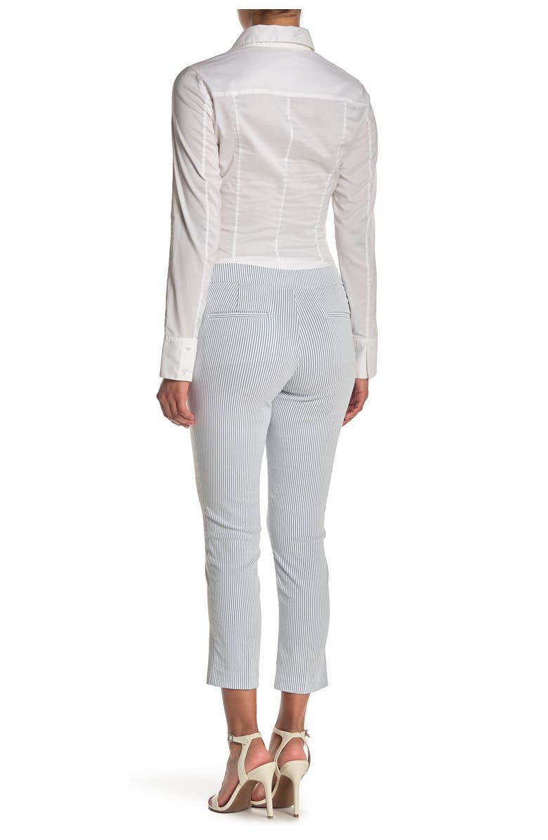 Amanda & Chelsea Amanda Seersucker Ankle Pants, Alternate, color, Blu/Wht