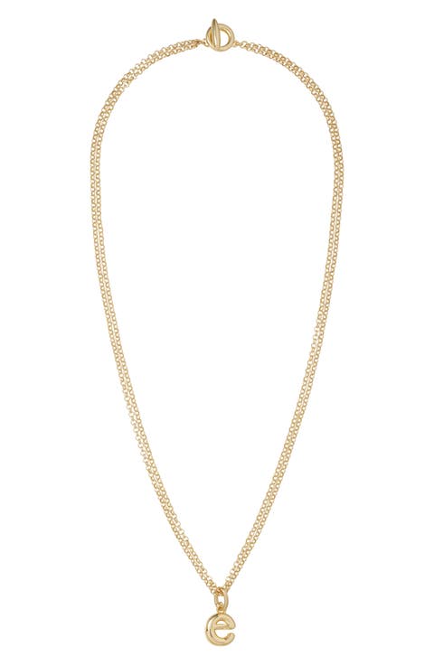 The Puffy Initial Pendant Necklace