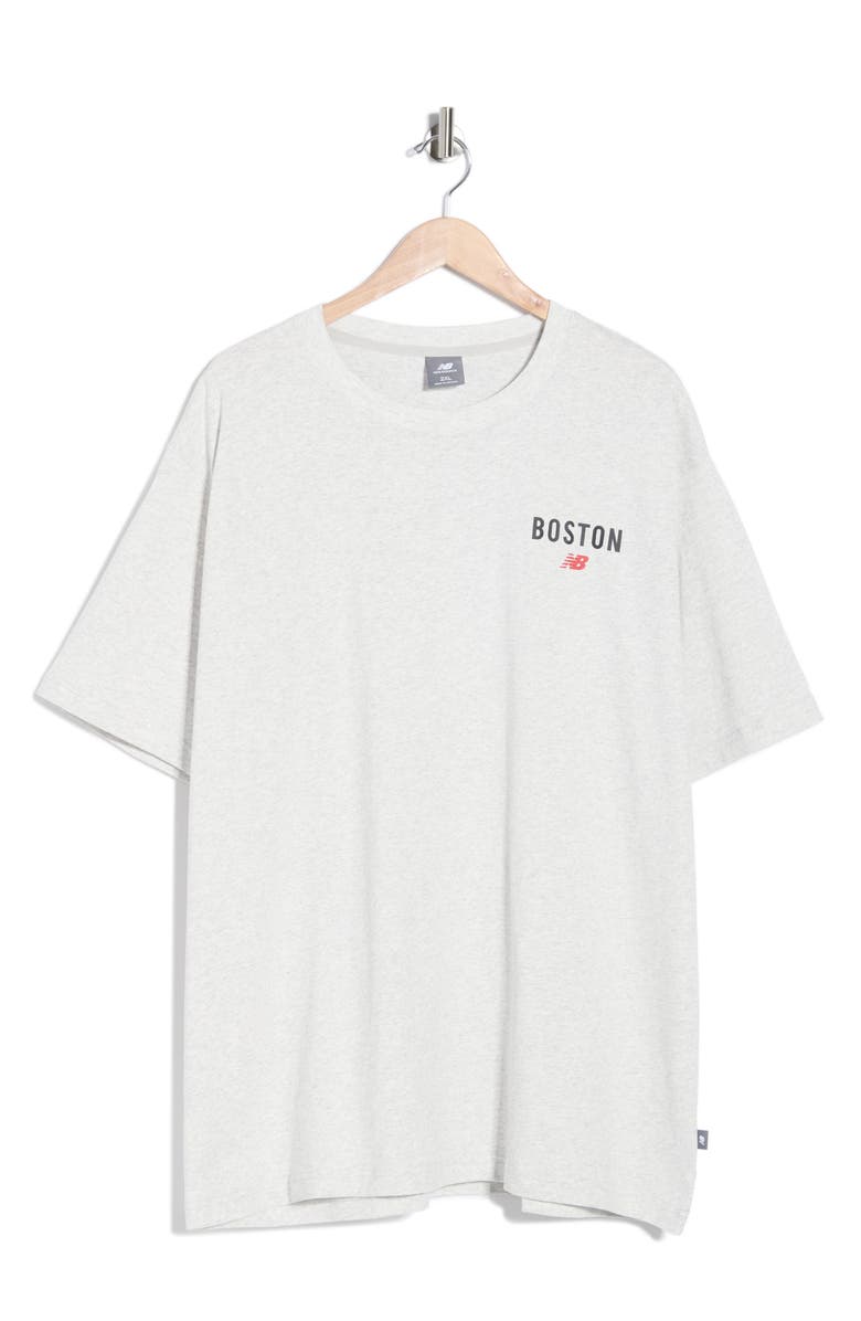 New Balance Boston Character Graphic T-Shirt, Main, color, Ash Heather