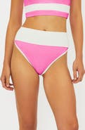 Beach Riot Emmy Colorblock High Waist Bikini Bottoms