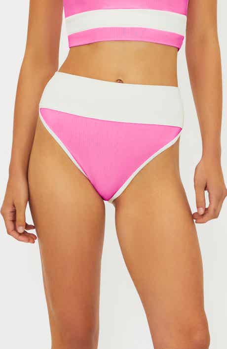 Beach Riot Emmy Colorblock High Waist Bikini Bottoms