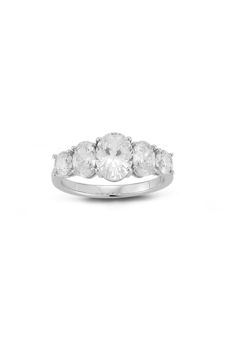 Cubic Zirconia Cocktail Ring, Main, color, SILVER