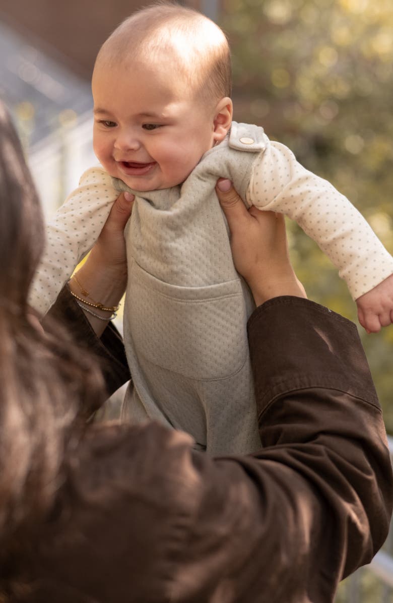 Pehr Cloud Organic Cotton Overalls, Alternate, color, Soft Sea