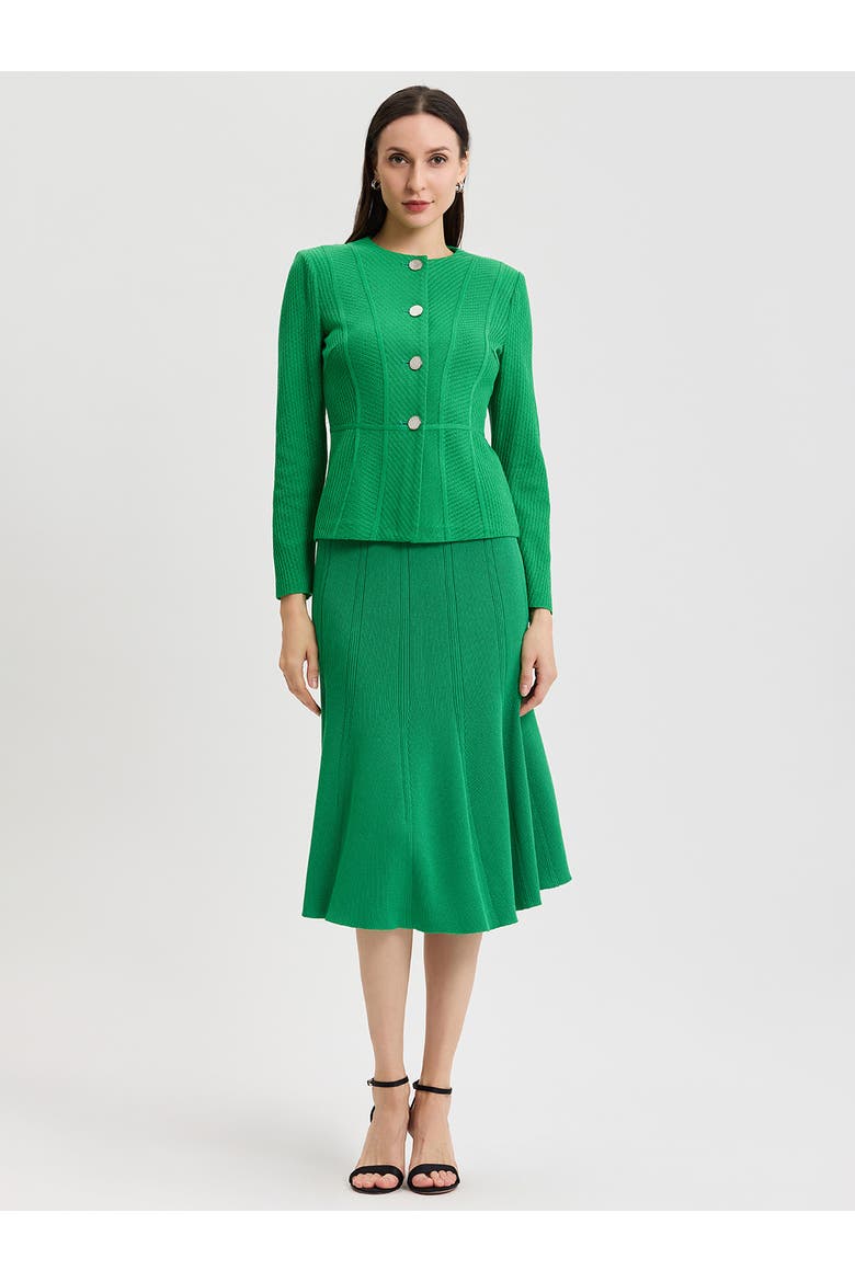 Flared Tonal Soft Knit Skirt, Alternate, color, Clover Field