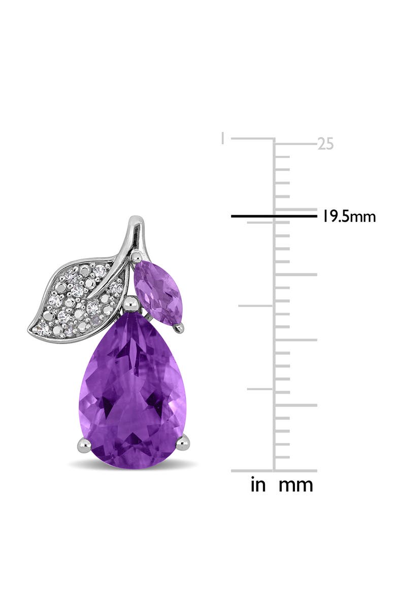 DELMAR Rose de France & Amethyst Stud Earrings, Alternate, color, Purple