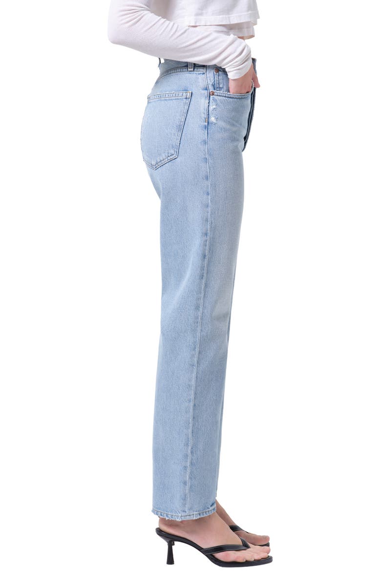 AGOLDE '90s Pinch Waist High Waist Straight Leg Jeans, Alternate, color, Addition Medium Indigo