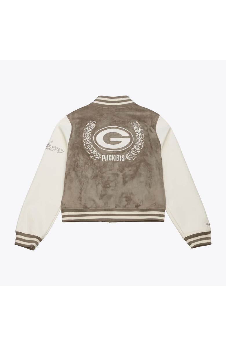 Mitchell & Ness Women's Mitchell & Ness  Tan Green Bay Packers Full-Snap Varsity Jacket, Alternate, color, Tan