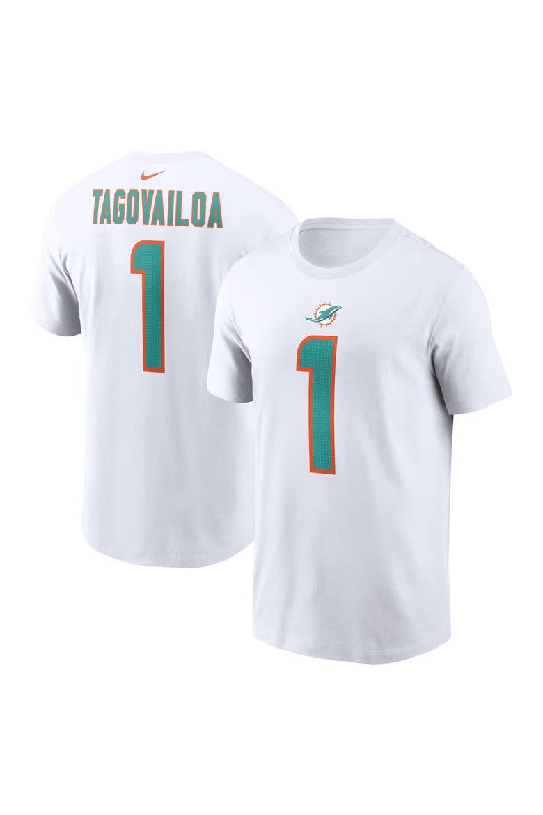 Men's Nike Tua Tagovailoa White Miami Dolphins Player Name & Number T-Shirt, Alternate, color, White