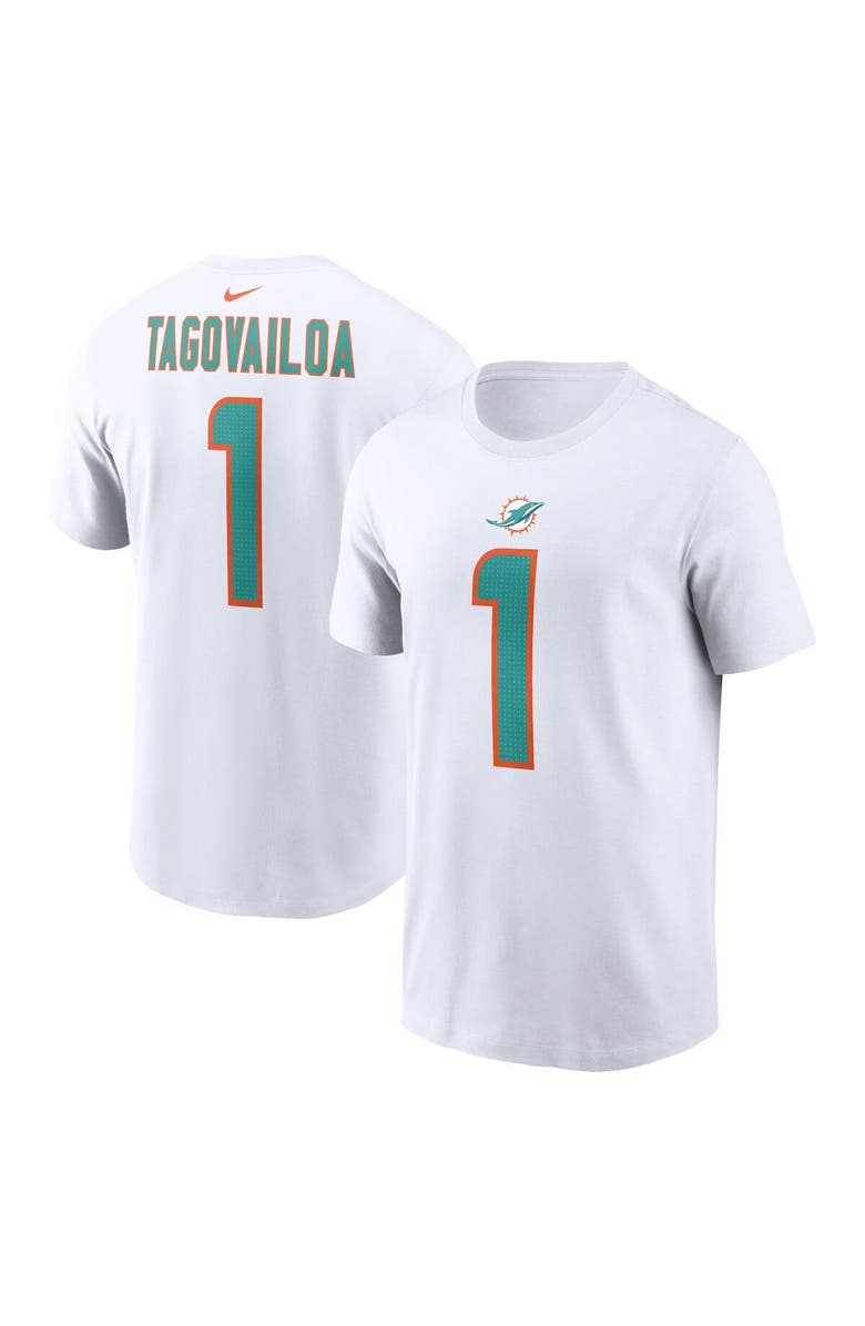 Nike Men's Nike Tua Tagovailoa White Miami Dolphins Player Name & Number T-Shirt, Alternate, color, White