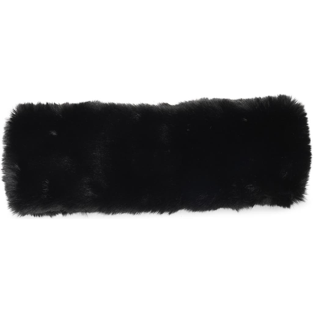 Bcbg Faux Fur Headband In Black