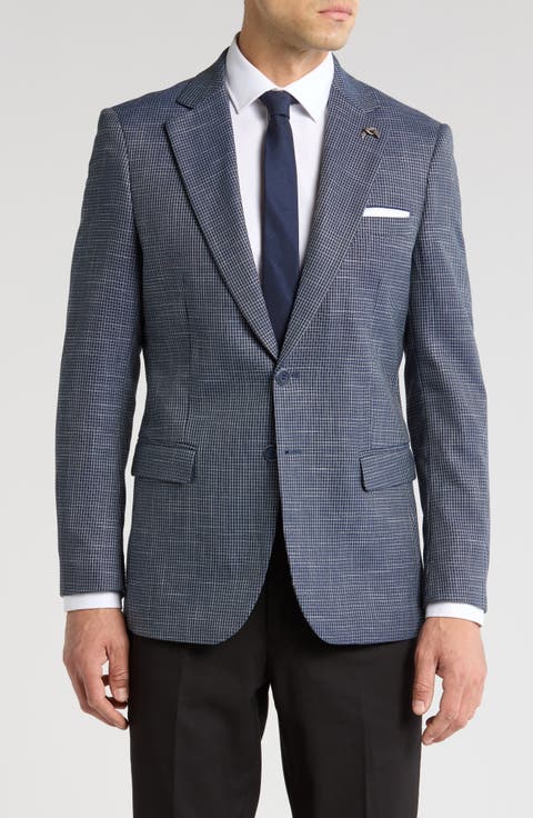 Slim Fit Houndstooth Blazer