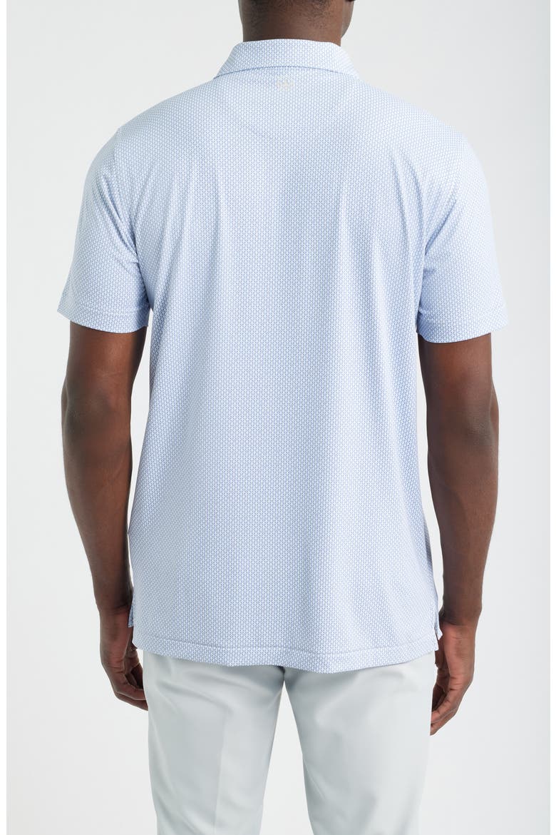 Microprint Performance Jersey Polo, Alternate, color, WHITE