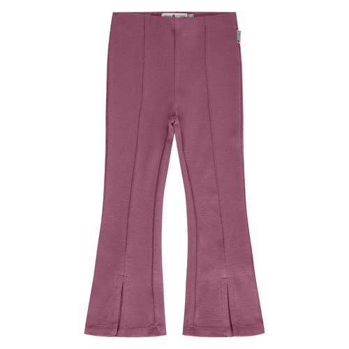 Stains And Stories By Babyface Ribbed Flared Leggings In Purple