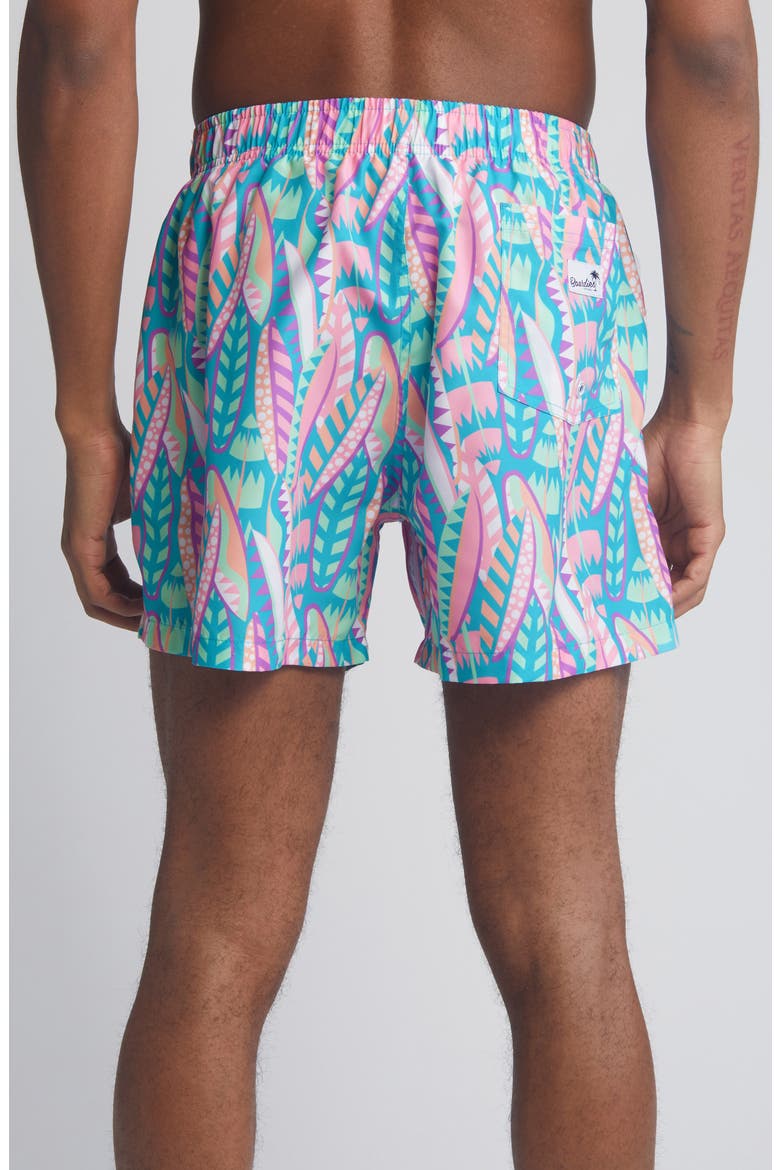 Long Board Mid Length Swim Trunks, Alternate, color, TEAL