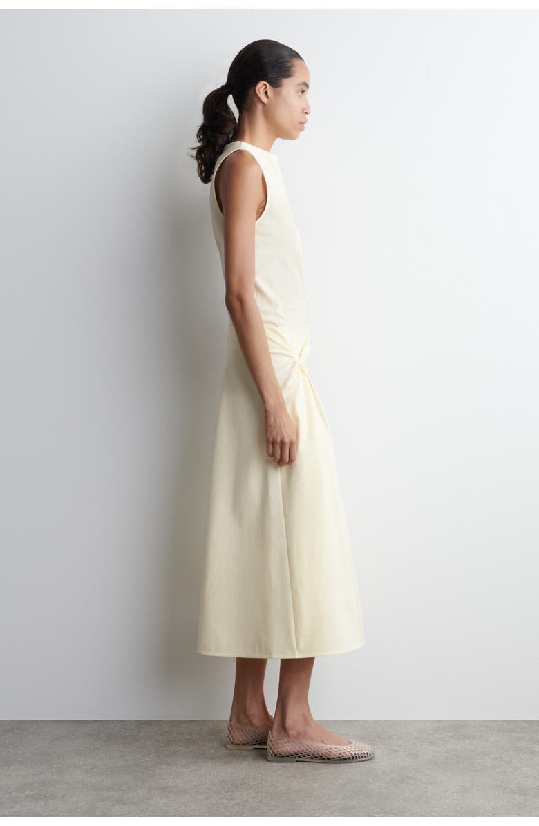 COS Twist-Detail Midi Skirt, Alternate, color, Butter Yellow