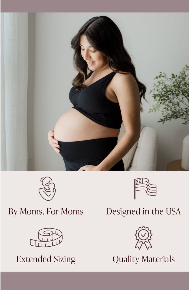 Kindred Bravely Sublime Adjustable Crossover Nursing & Lounge Bra - Fits Sizes 30B-40D, Alternate, color, Black