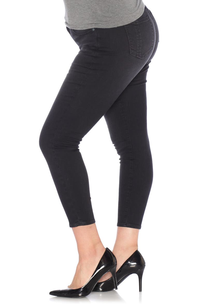 Stretch Ankle Skinny Jeans, Alternate, color, BLACK