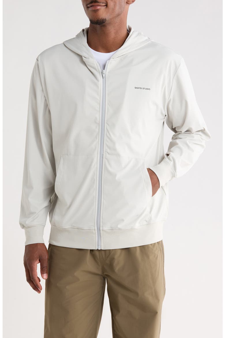 Tempo Lite Zip Hoodie, Main, color, BATTLE GREY