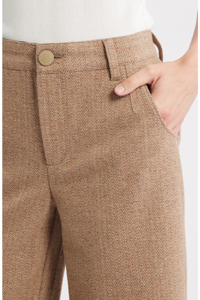 Whitney Skyrise Flat Front Wide Leg Pants, Alternate, color, PEANUT BUTTER MULTI