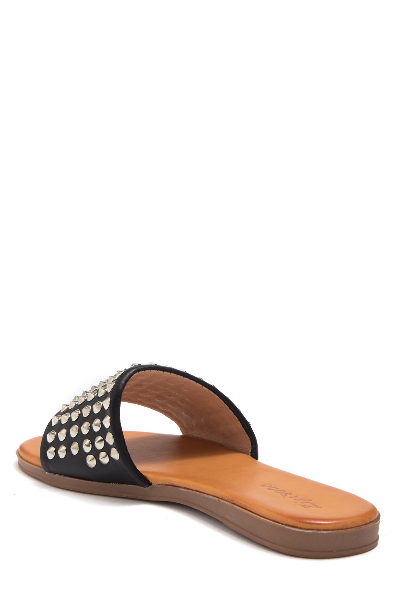 Endrene Studded Sandal, Alternate, color, BLACK